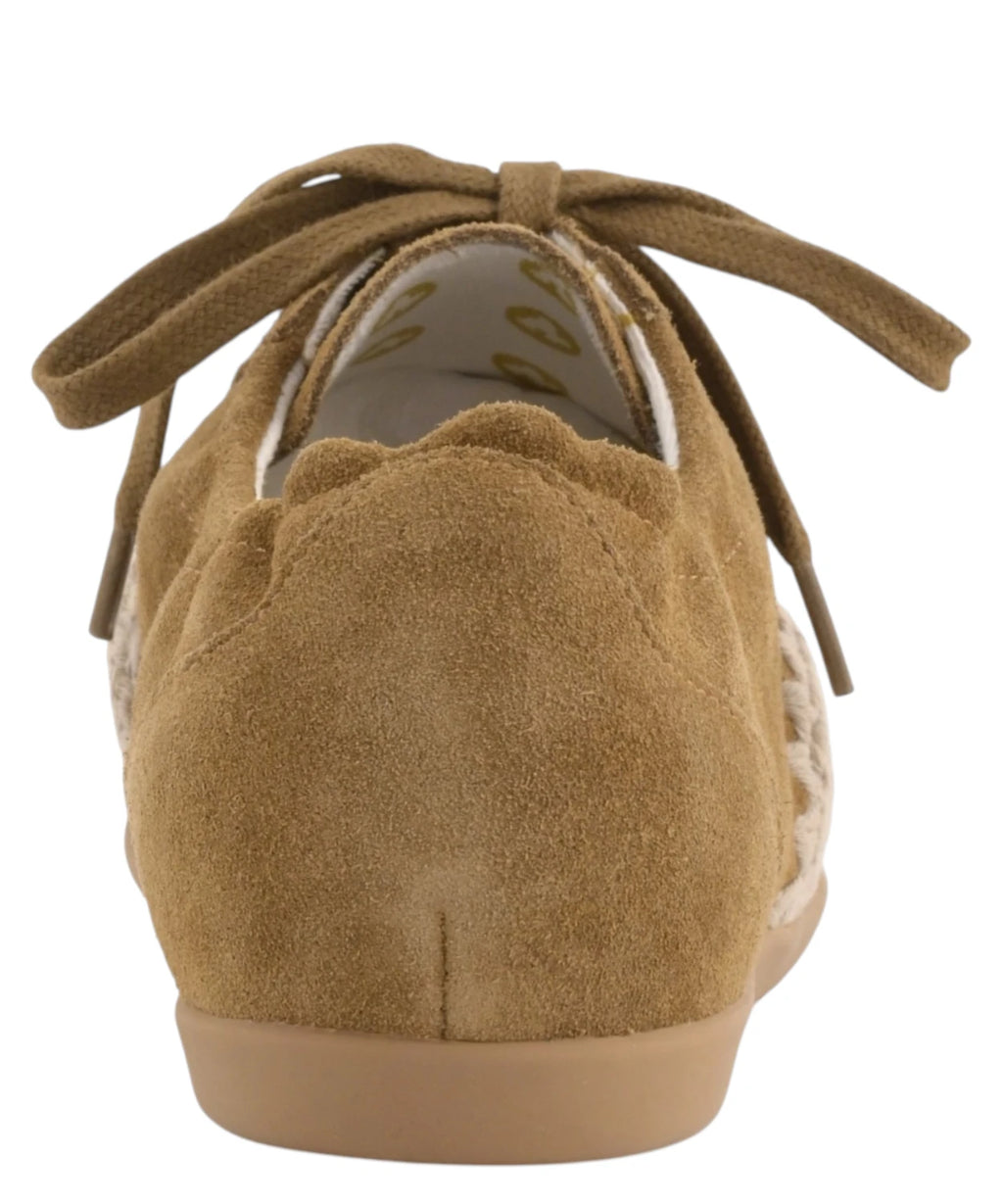 Mou Baskets de Ballet à Lacets en Cuir Suédé