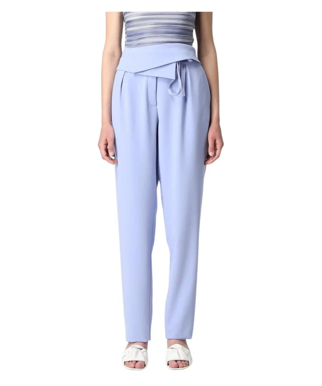 Pantaloni in Crepe con Cintura a Nastro-Emporio Armani-Pantaloni-Vittorio Citro Boutique
