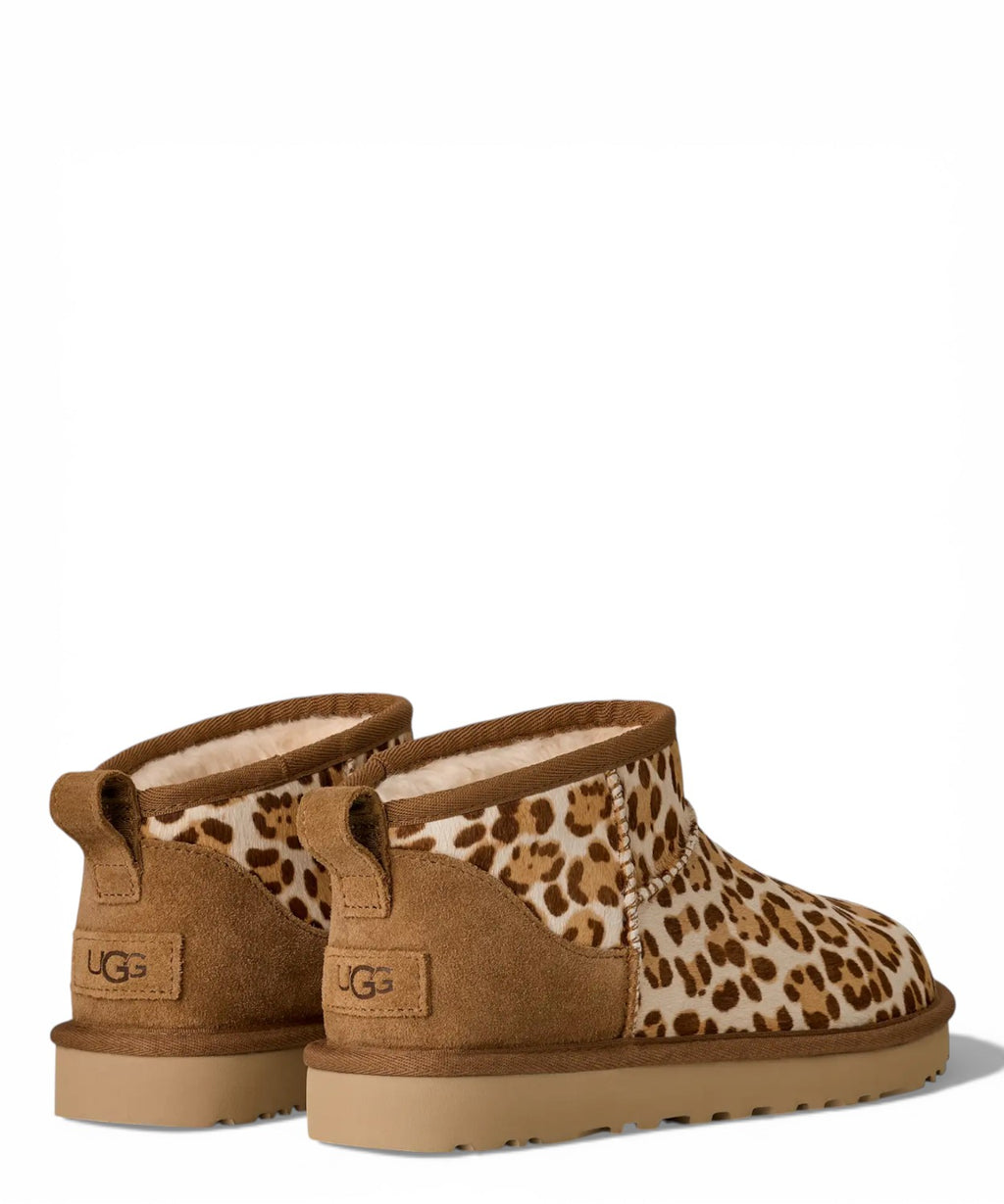 UGG Classic Ultra Mini Femme animalier en cuir de cheval