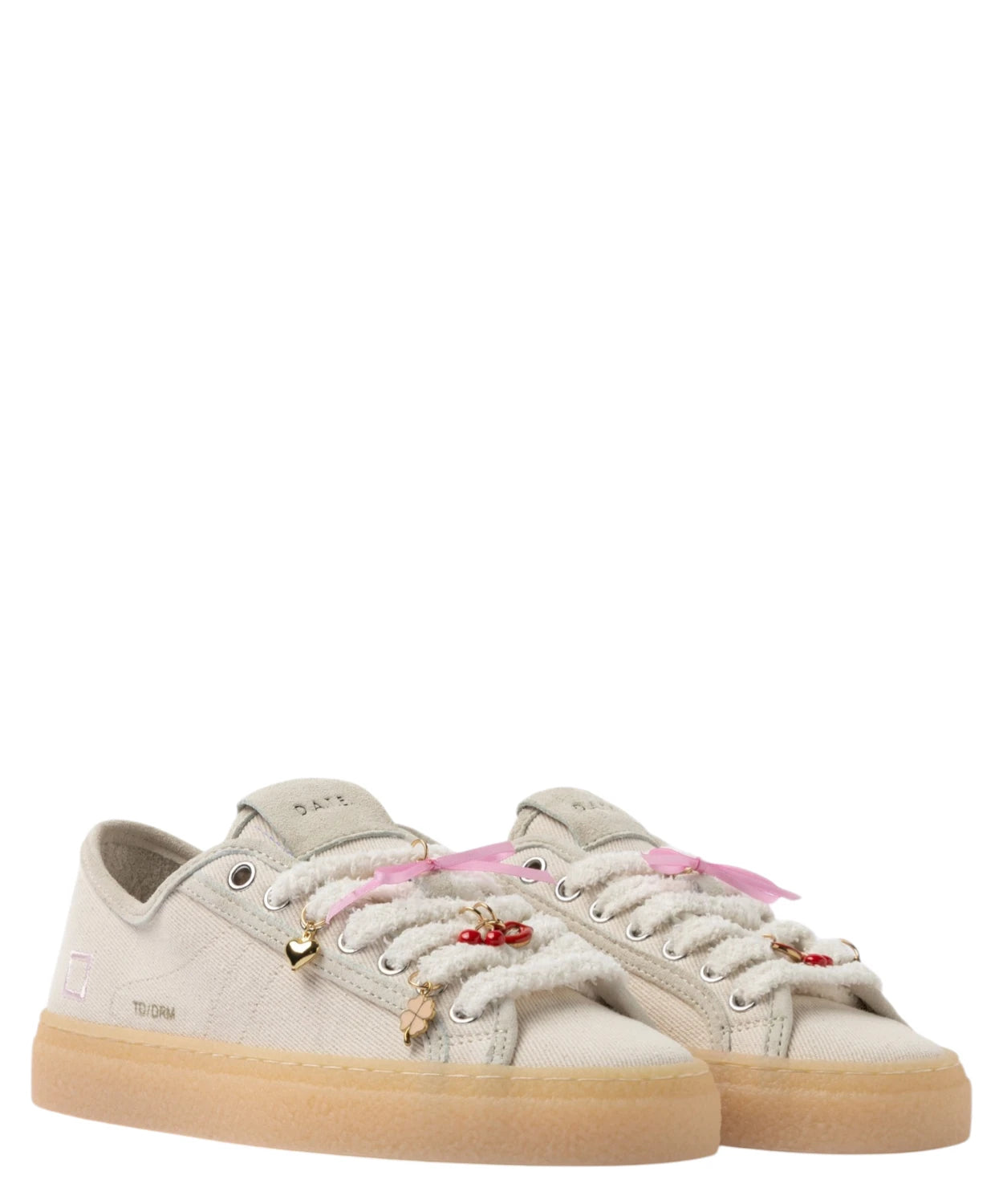 Baskets D.A.T.E. Tender Dream Ivory avec Lanières Charms
