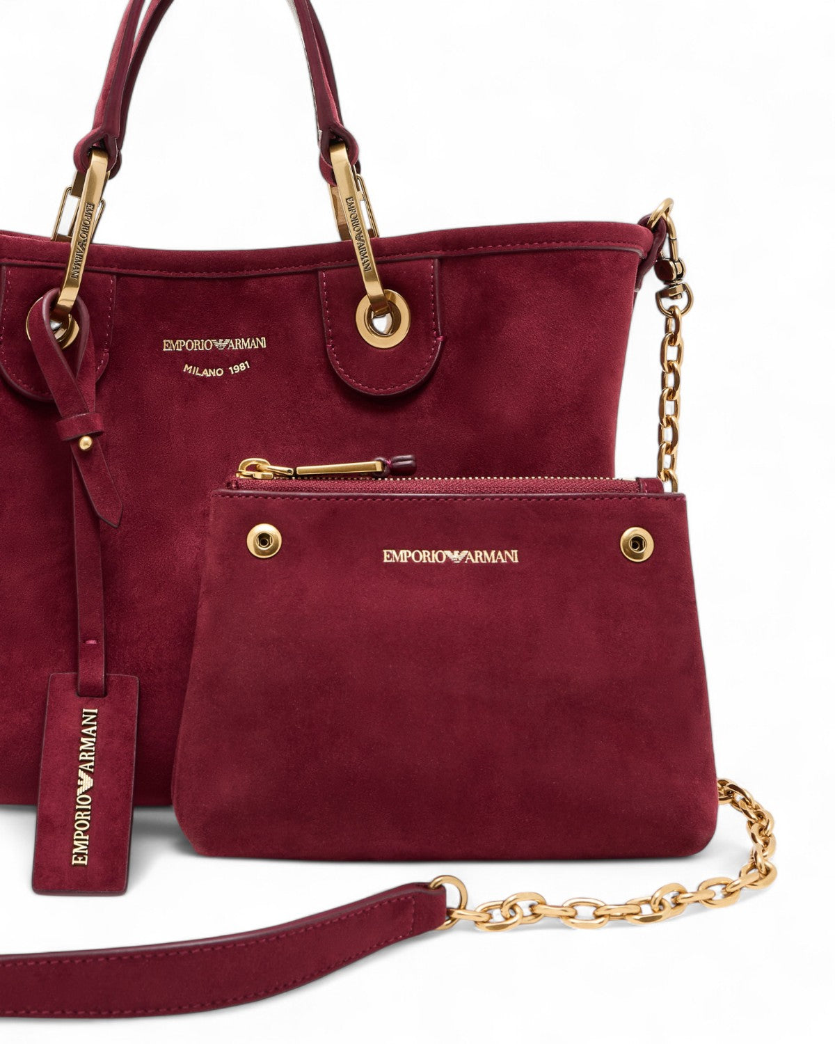 Borsa MyEA Shopper Piccola in Simil Suede-Emporio Armani-Borse a mano-Vittorio Citro Boutique