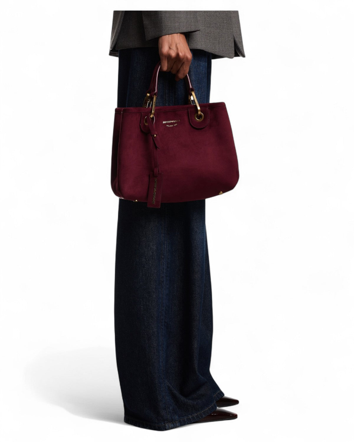 Borsa MyEA Shopper Piccola in Simil Suede-Emporio Armani-Borse a mano-Vittorio Citro Boutique