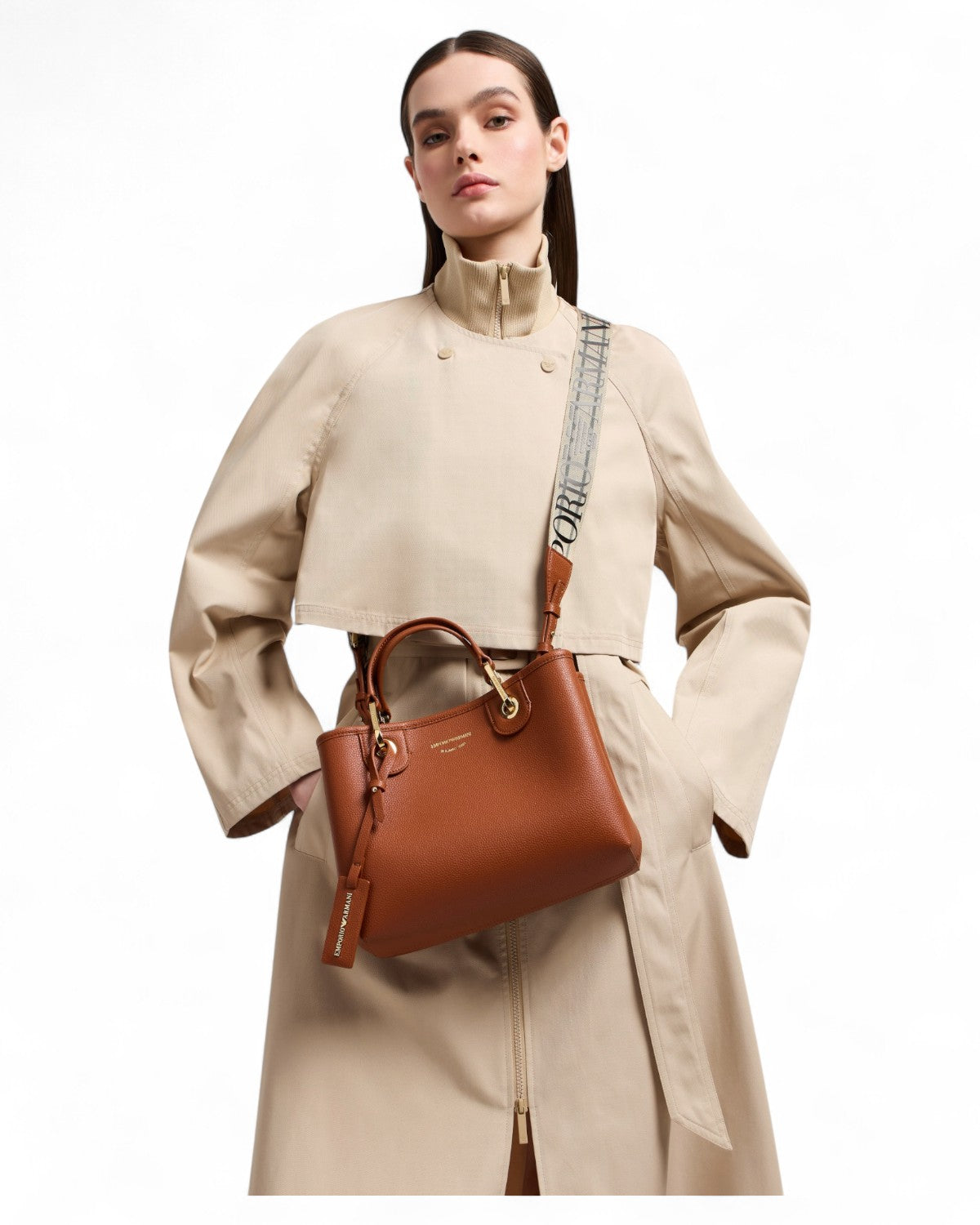 Borsa MyEA Shopper Piccola Stampa Cervo-Emporio Armani-Borse a mano-Vittorio Citro Boutique