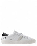 Sneakers Hill Low Calf in Pelle Bianca con Dettagli Neri-D.A.T.E.-Sneakers-Vittorio Citro Boutique