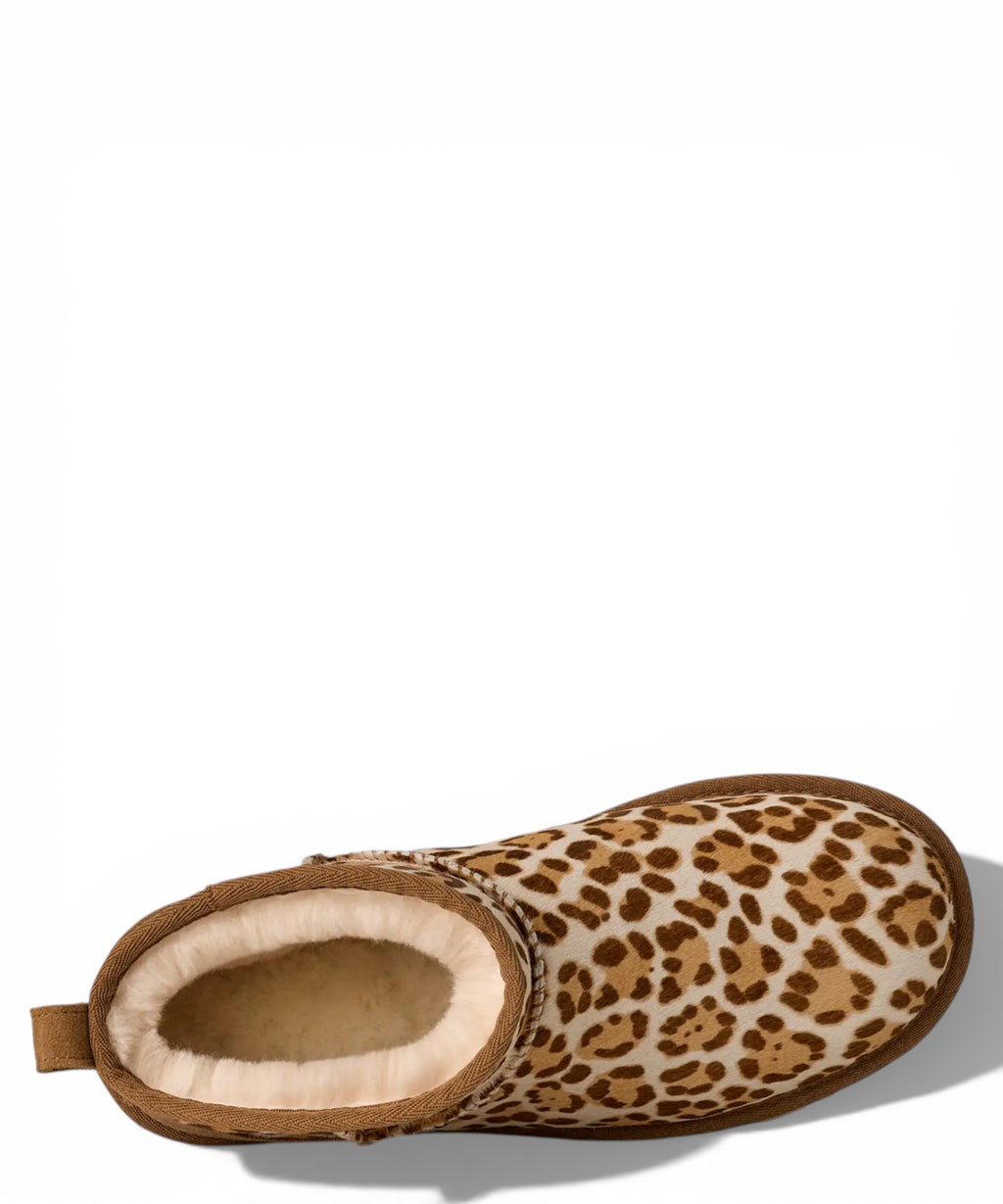 UGG Classic Ultra Mini Femme animalier en cuir de cheval