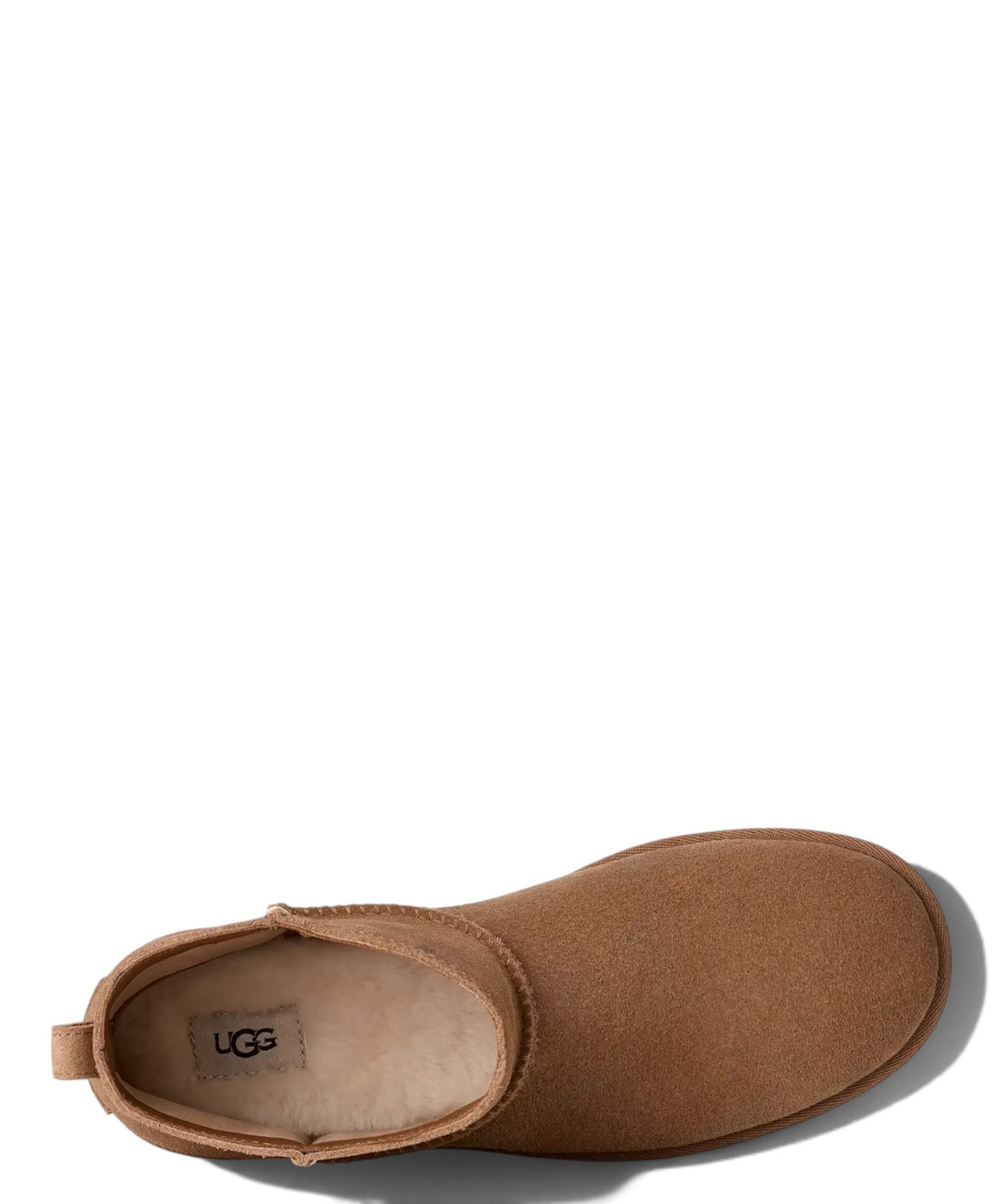Bottes UGG femme Classic Mini Deconstructed en cuir non doublé