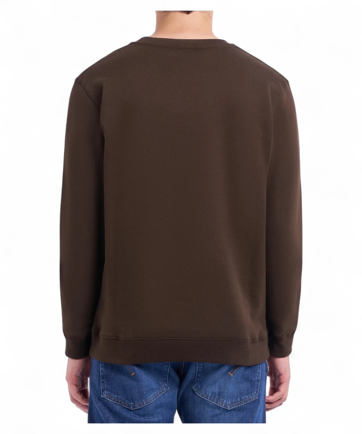 Felpa girocollo in cotone con logo tribale ricamato Dondup-Dondup-Felpe-Vittorio Citro Boutique