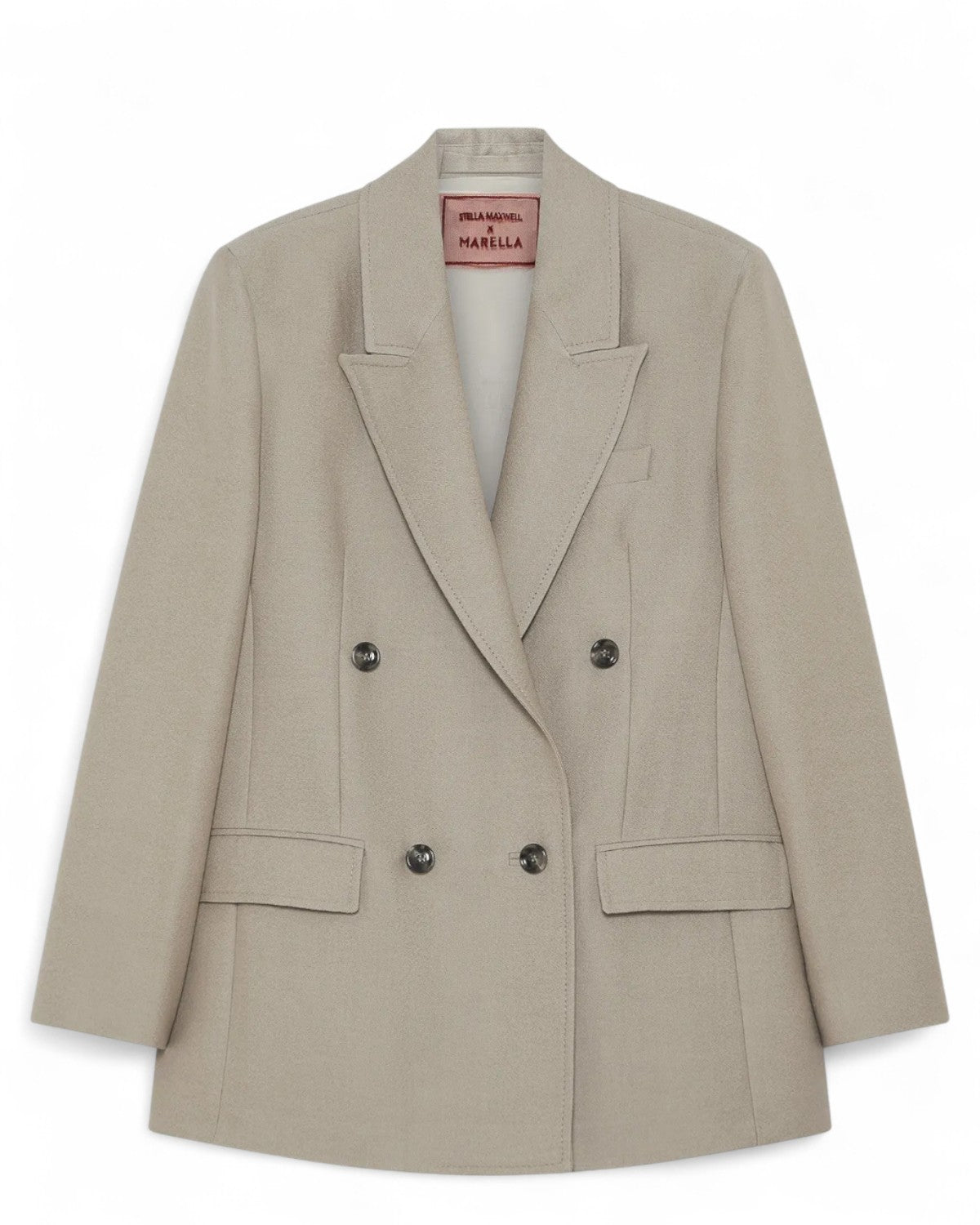 Blazer oversize destrutturato in sablé con rever a lancia-Marella-Giacche-Vittorio Citro Boutique