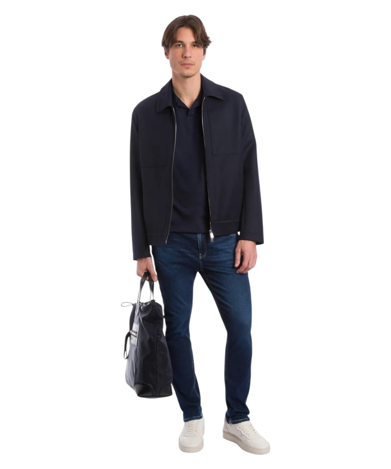 Dondup Polo Uomo Regular Fit in Jersey con D Logo Ricamato