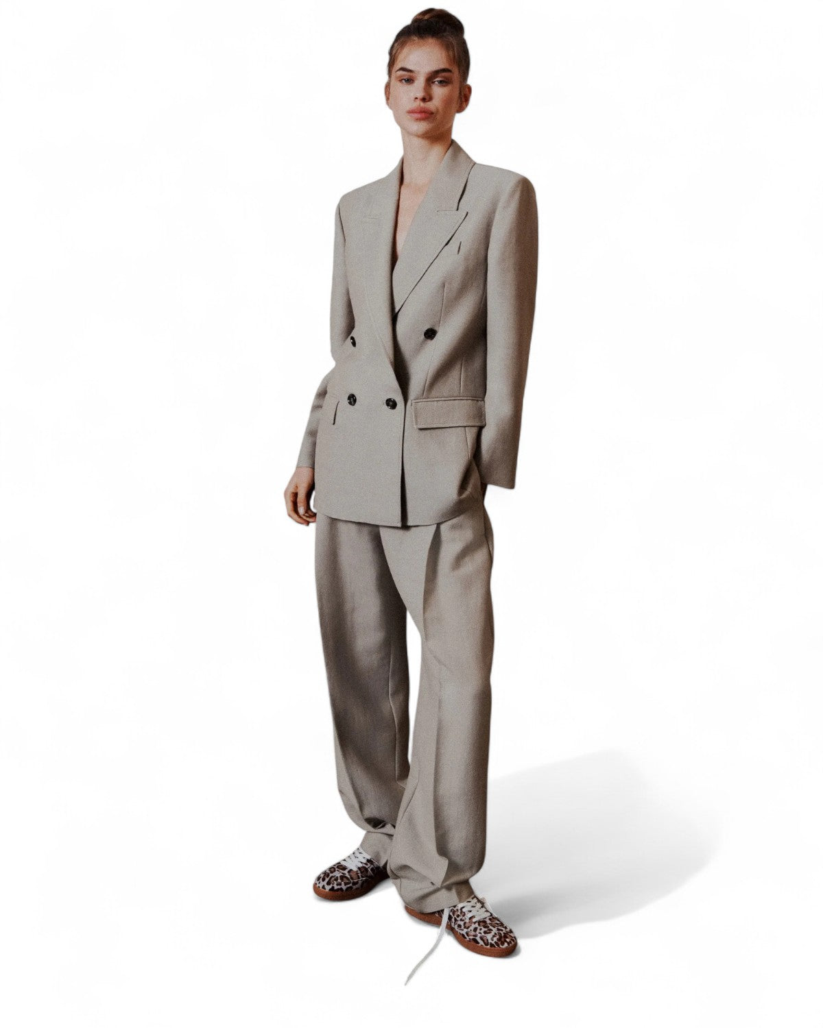 Blazer oversize destrutturato in sablé con rever a lancia-Marella-Giacche-Vittorio Citro Boutique