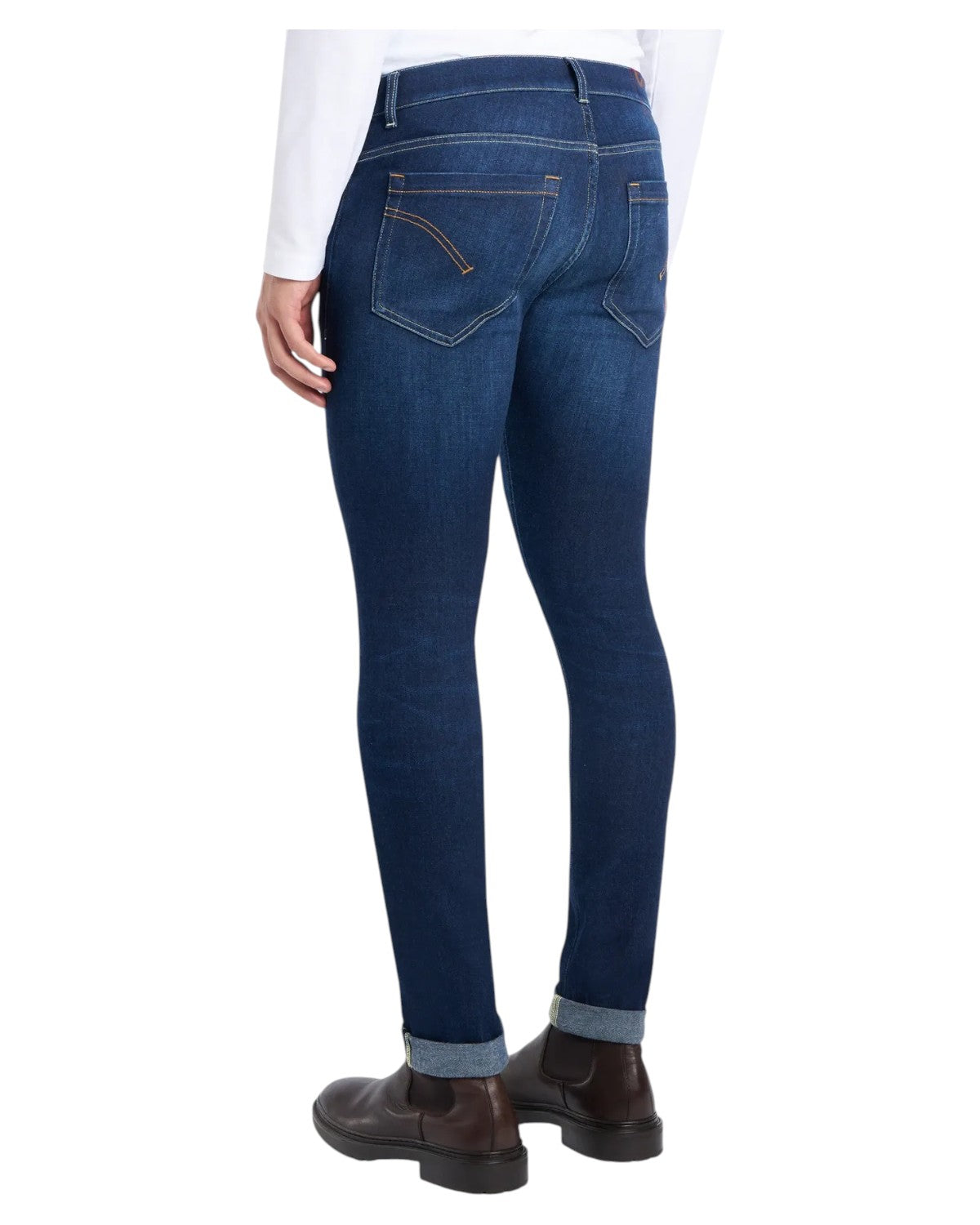 Jeans Dondup George Skinny Fit in Denim Stretch Blu Scuro-Dondup-Jeans-Vittorio Citro Boutique