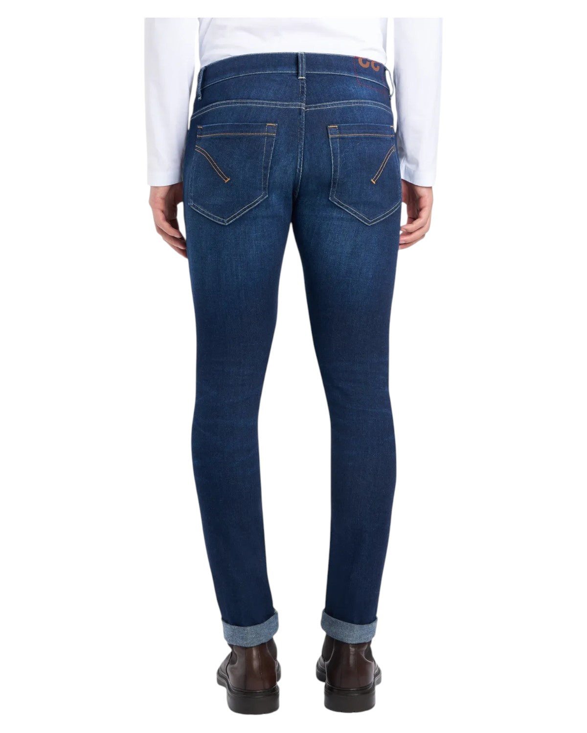Jeans Dondup George Skinny Fit in Denim Stretch Blu Scuro-Dondup-Jeans-Vittorio Citro Boutique