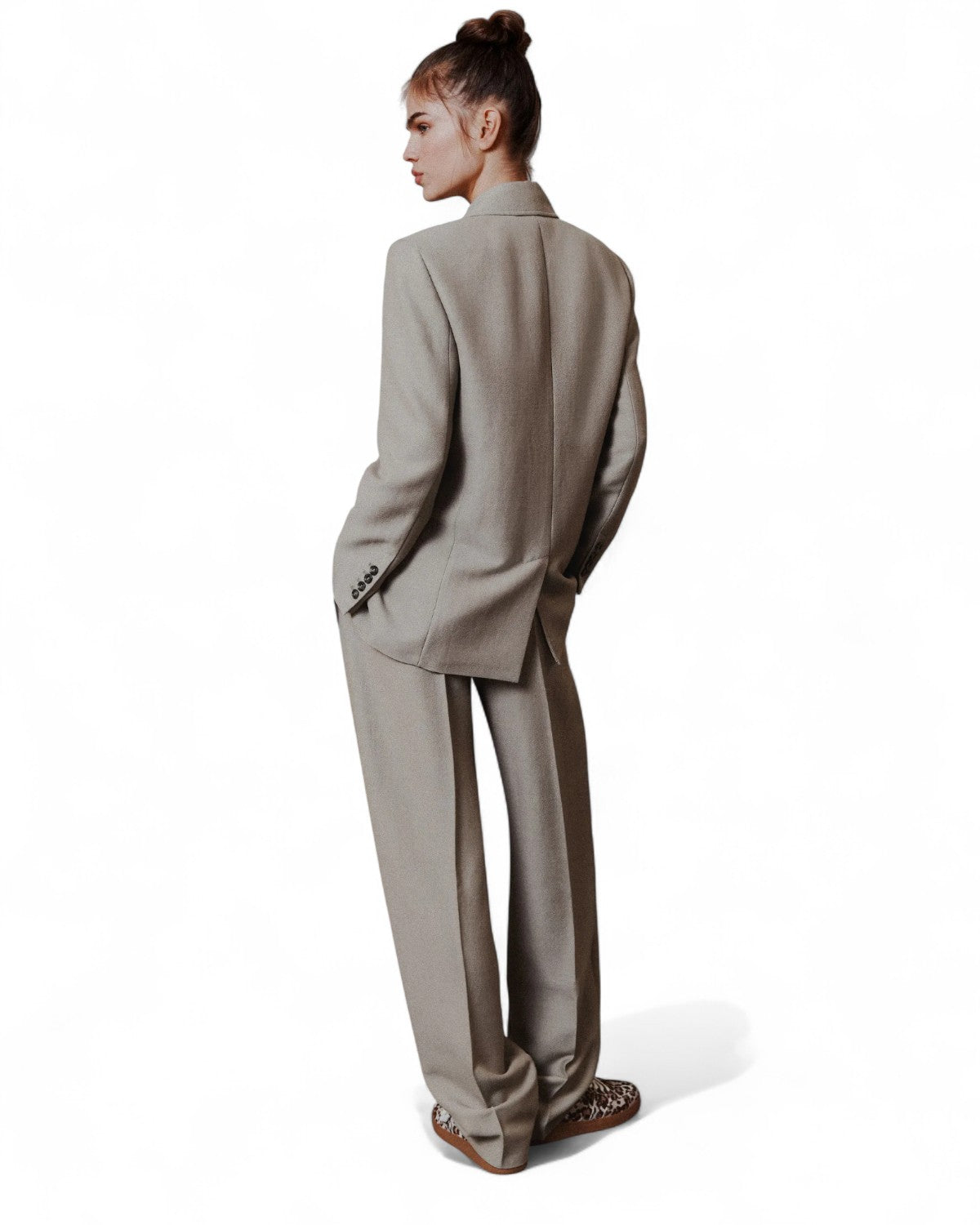 Blazer oversize destrutturato in sablé con rever a lancia-Marella-Giacche-Vittorio Citro Boutique