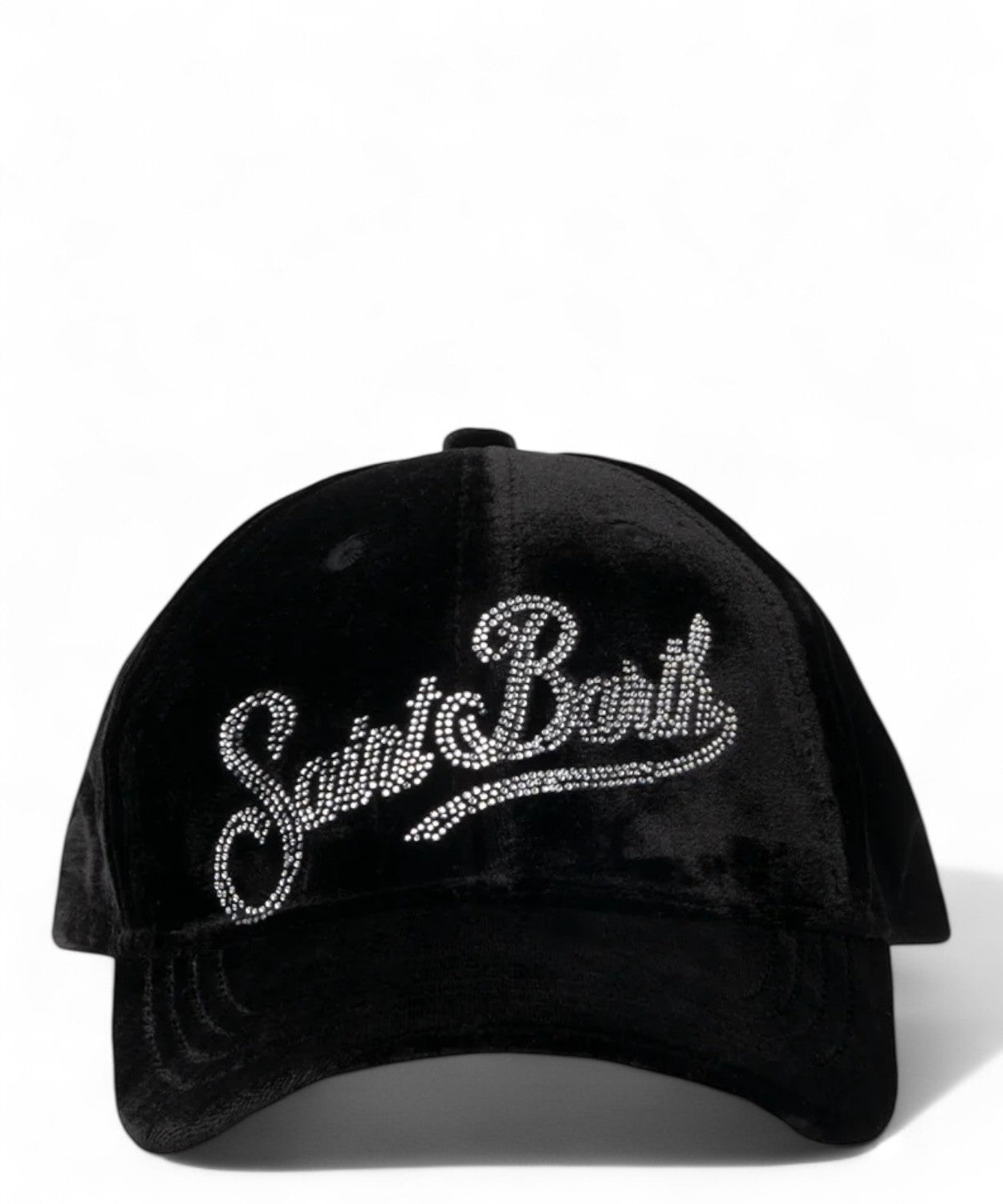Cappellino in Velluto con Logo in Strass-Mc2 Saint Barth-Cappelli-Vittorio Citro Boutique