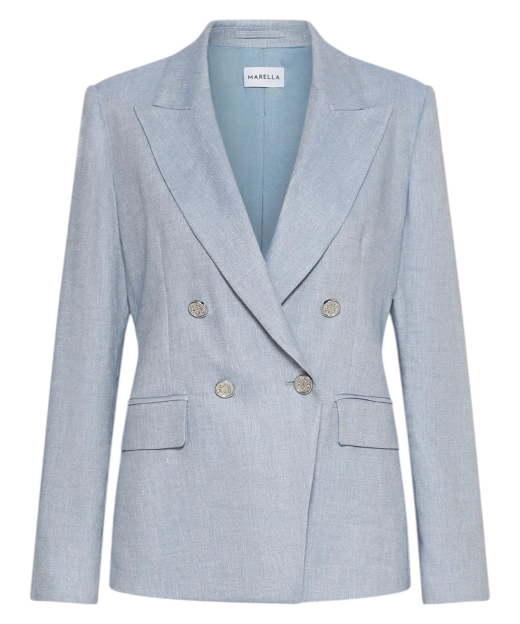 Blazer Marella BUSSOLA à double boutonnage en mélange de lin