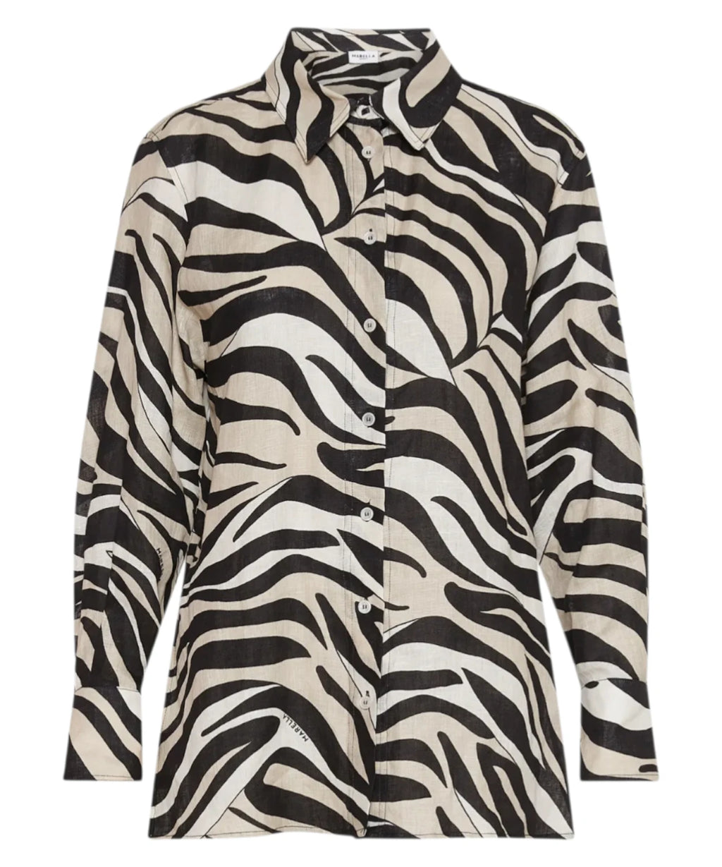Chemise Marella en lin imprimé PERGOLA