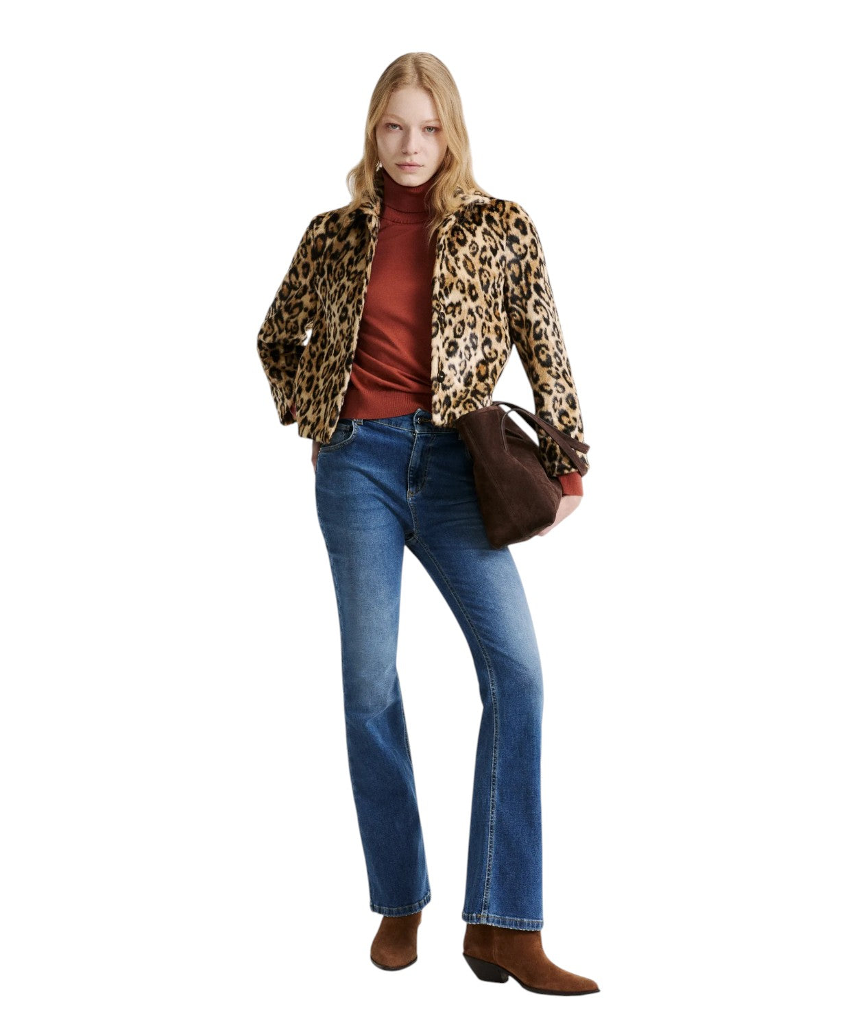 Giacca Boxy Donna Animalier in Jersey
