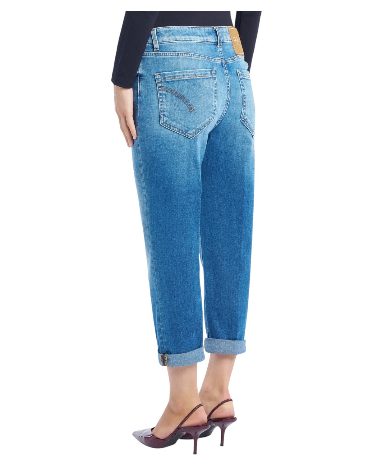Jeans Koons Loose Donna in Denim Stretch Blu Chiaro-Dondup-Jeans-Vittorio Citro Boutique