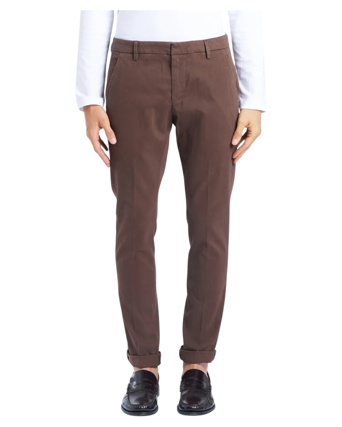 Pantaloni Gaubert Slim Uomo in Gabardina Stretch Mano Calda-Dondup-Pantaloni-Vittorio Citro Boutique