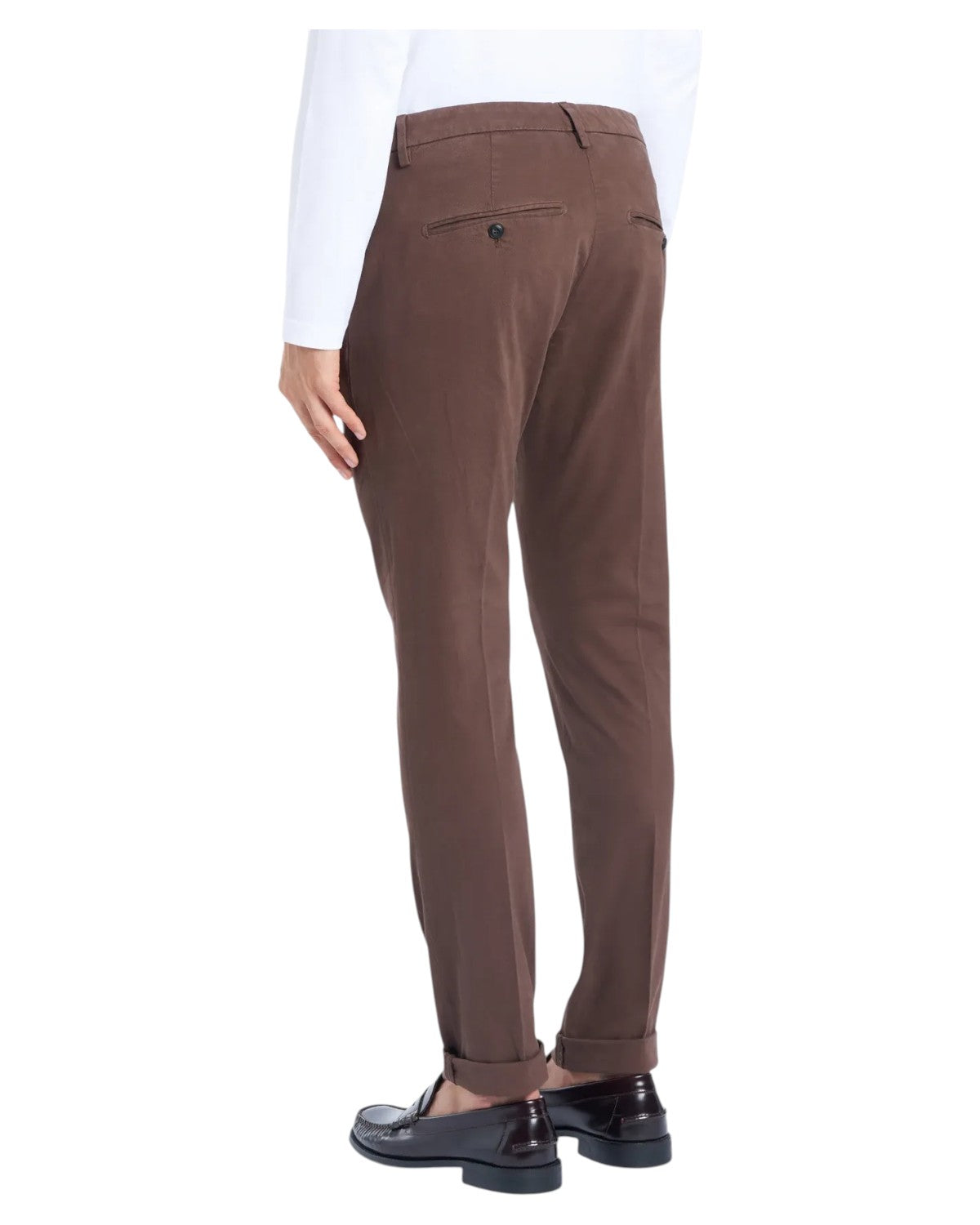 Pantaloni Gaubert Slim Uomo in Gabardina Stretch Mano Calda-Dondup-Pantaloni-Vittorio Citro Boutique