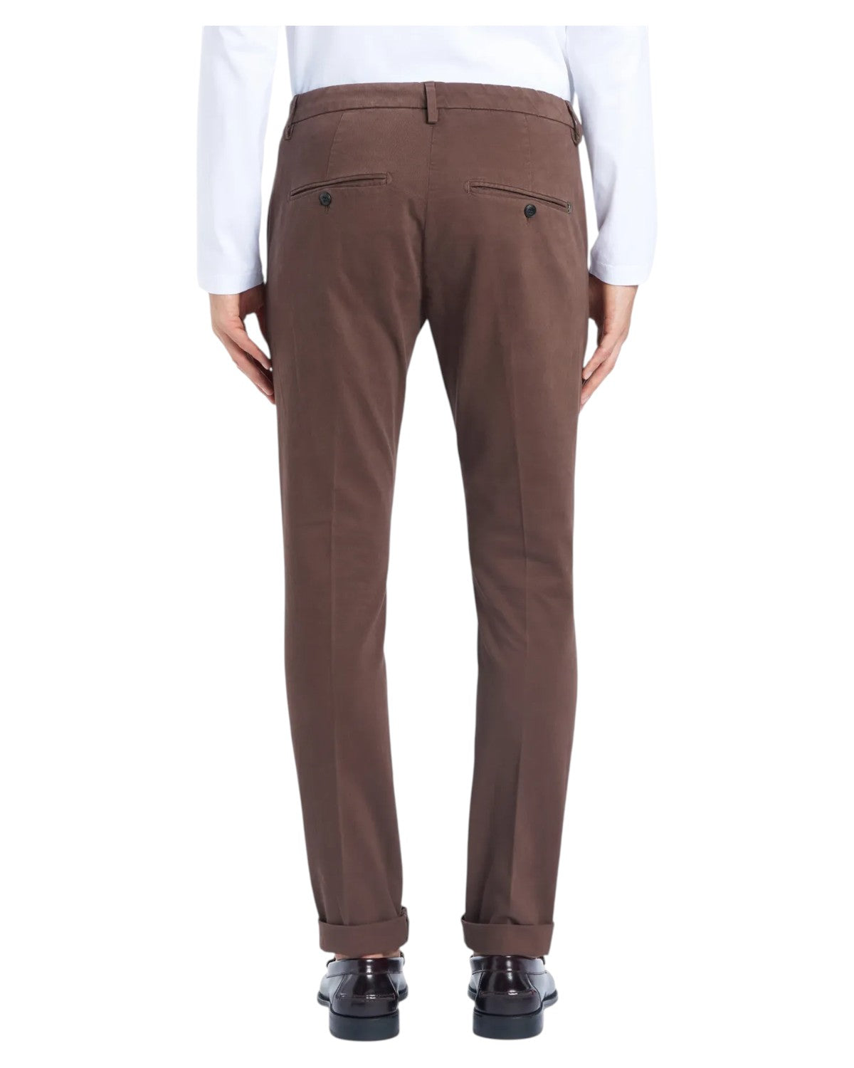Pantaloni Gaubert Slim Uomo in Gabardina Stretch Mano Calda-Dondup-Pantaloni-Vittorio Citro Boutique
