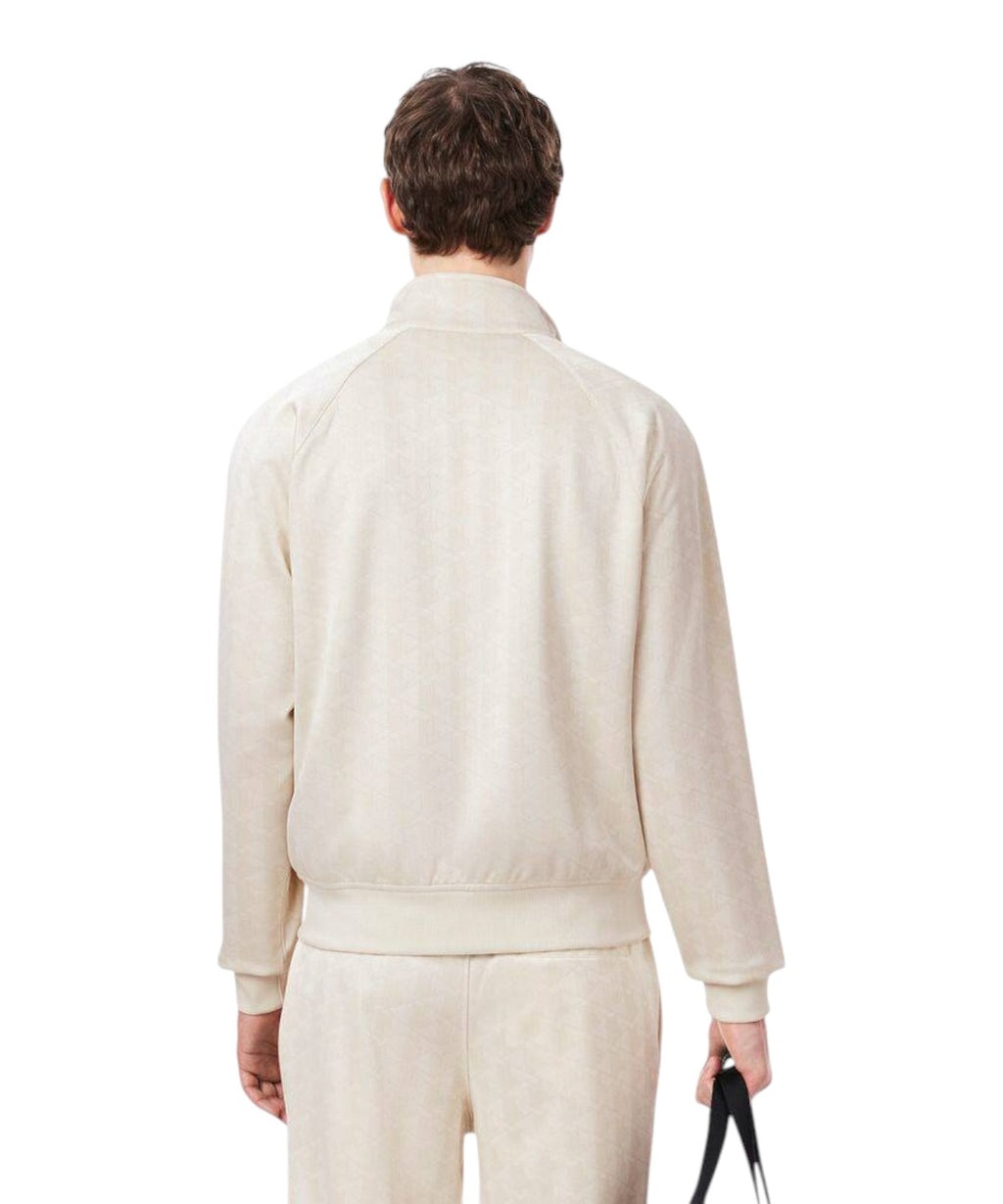 Veste Homme Lacoste zippée en jacquard monogrammé
