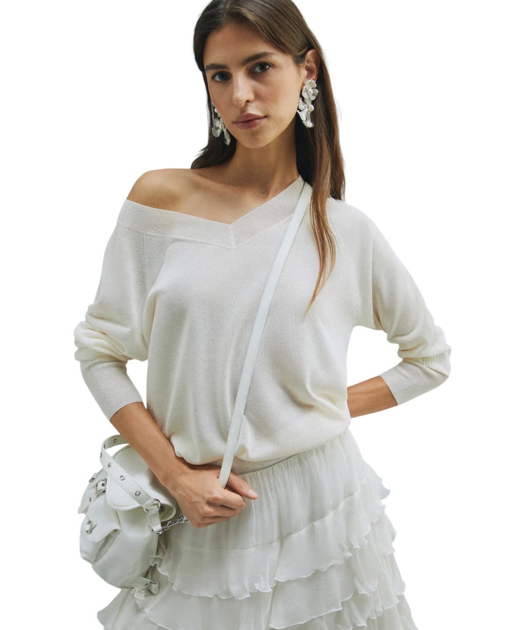 Pull Marella TUBO en mélange de viscose avec col en V