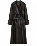 Trench oversize in pelle imbottita con cintura-Marella-Cappotti-Vittorio Citro Boutique