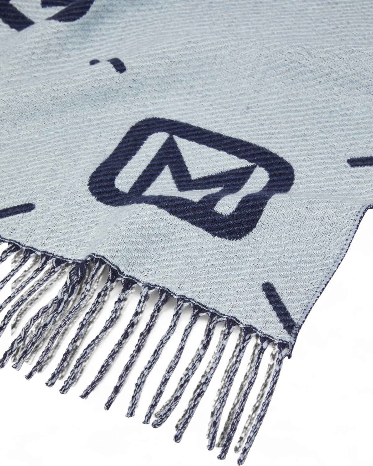 Sciarpa double face in jacquard con logo e frange-Marella-Sciarpe & stole-Vittorio Citro Boutique