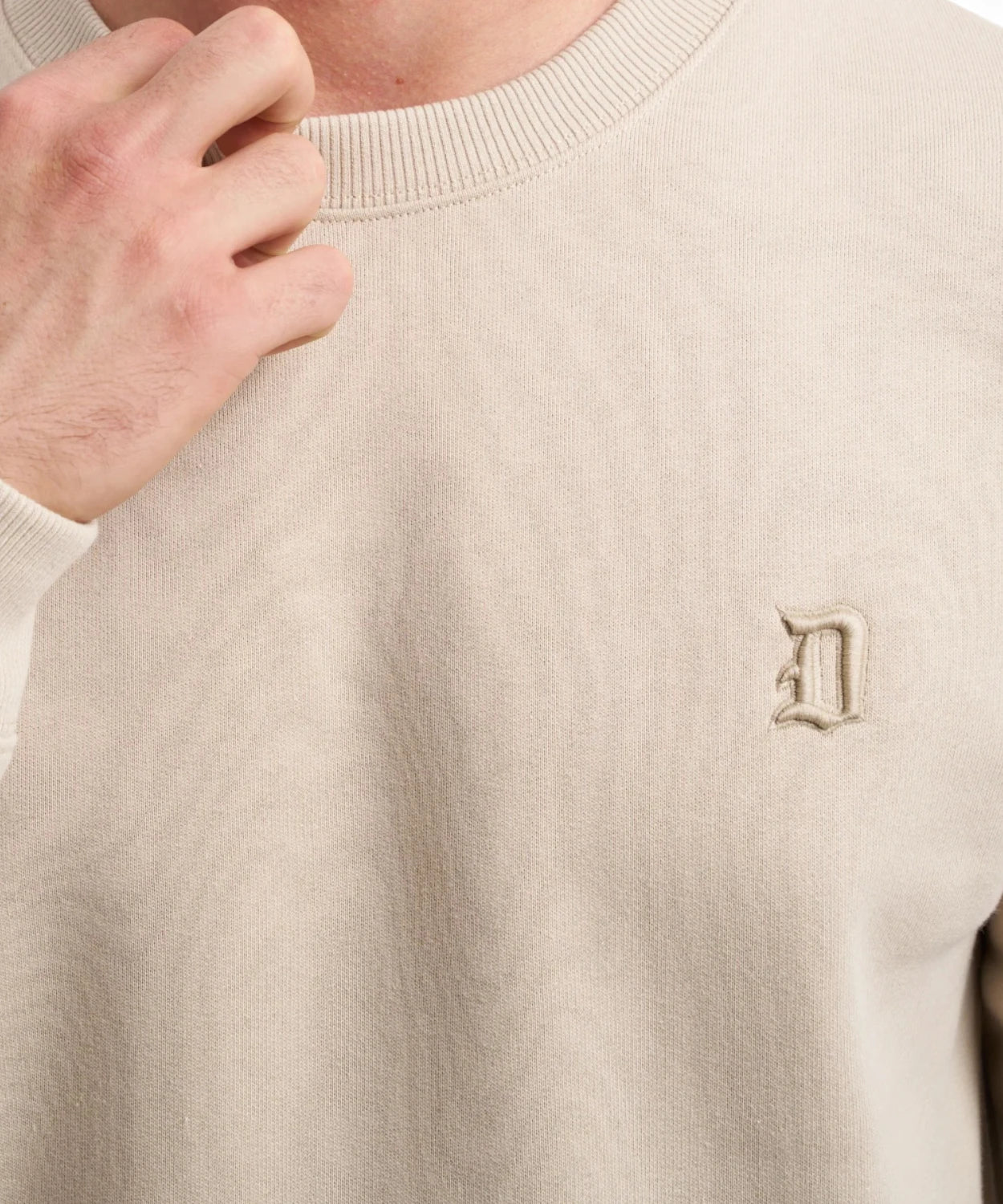 Felpa girocollo in cotone con logo ricamato Dondup-Dondup-Felpe-Vittorio Citro Boutique