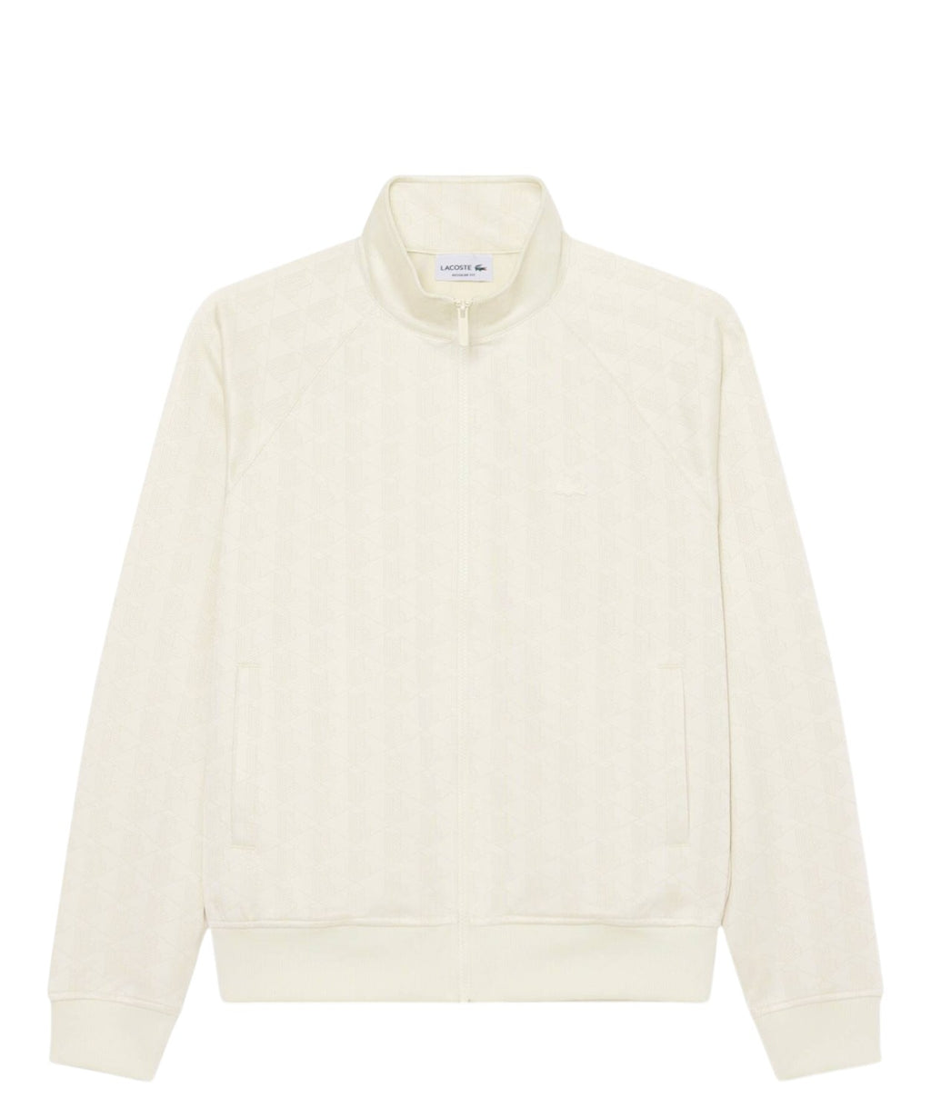 Veste Homme Lacoste zippée en jacquard monogrammé