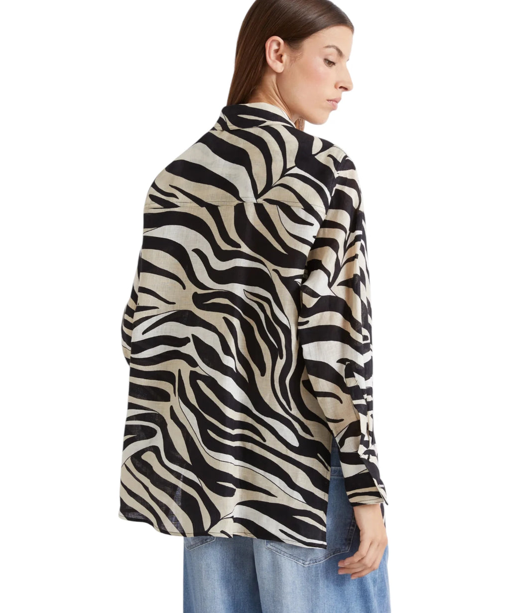Chemise Marella en lin imprimé PERGOLA