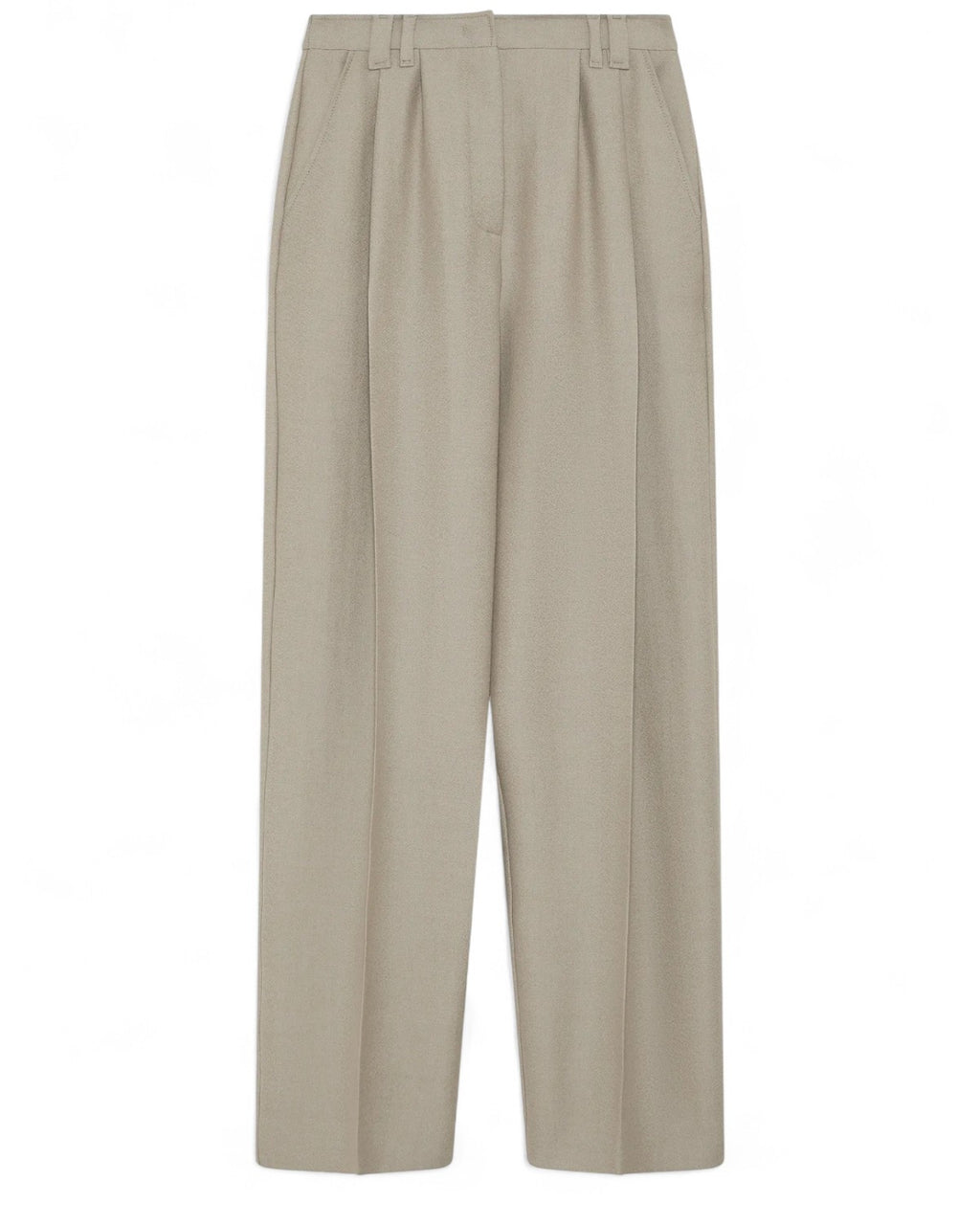Pantalone a gamba larga in sablé con pince-Marella-Pantaloni-Vittorio Citro Boutique