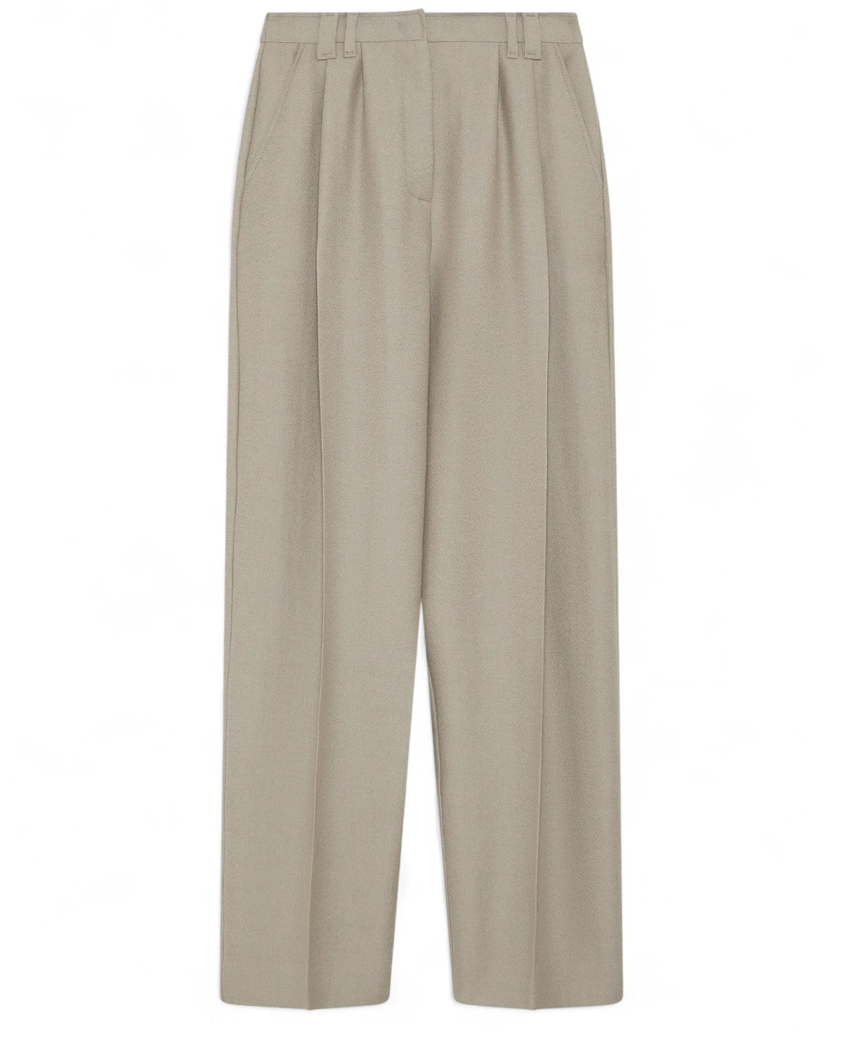 Pantalone a gamba larga in sablé con pince-Marella-Pantaloni-Vittorio Citro Boutique