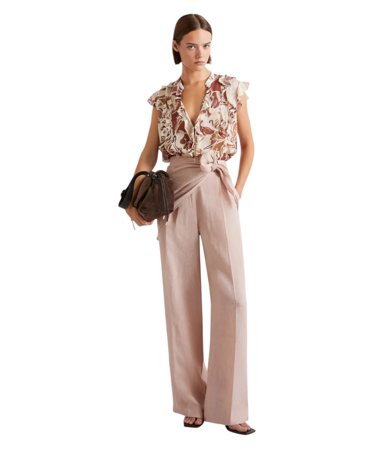 Top Marella UGOLA in Georgette con Rouche