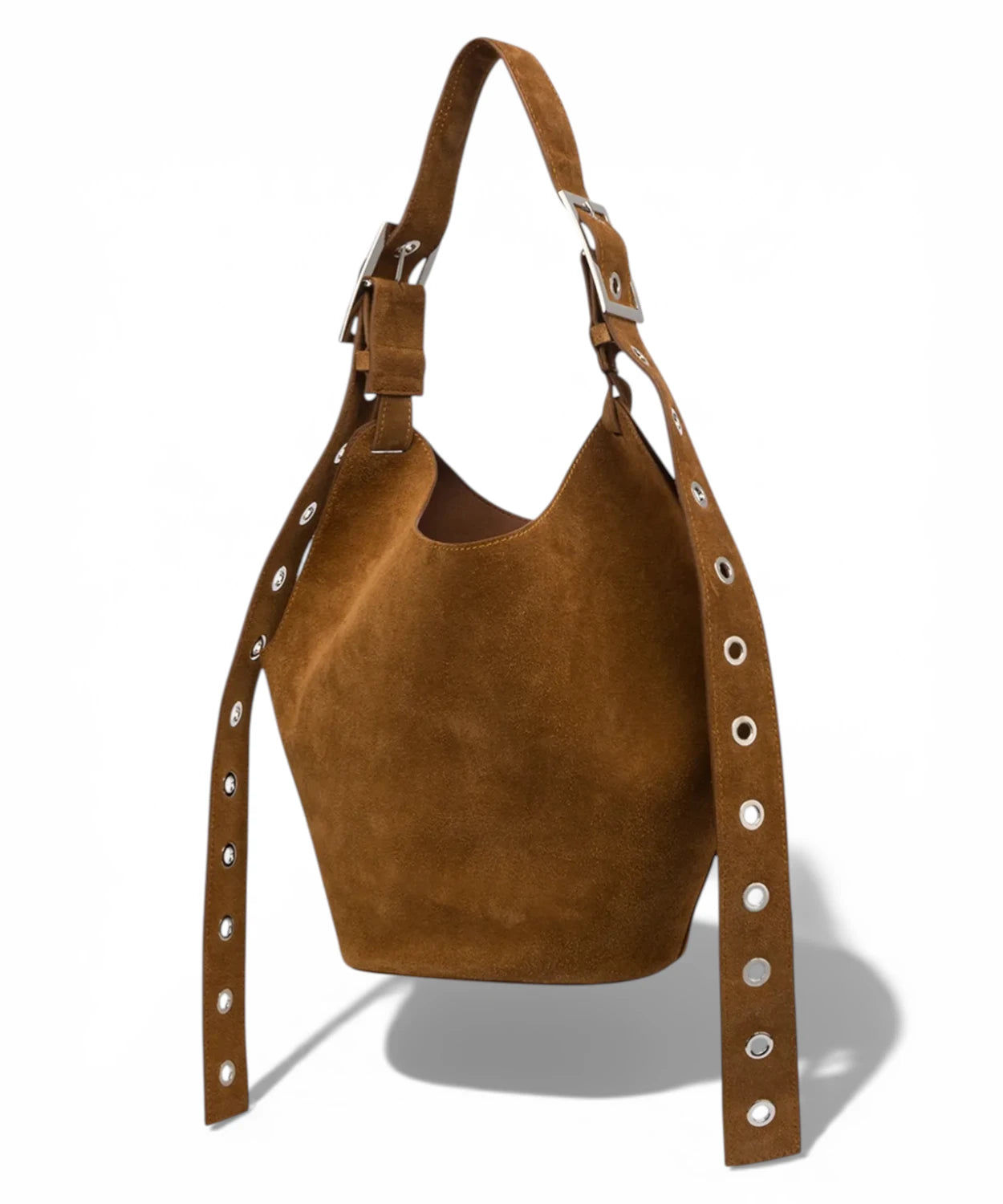 Borsa Hobo in Pelle di Vitello Nocciola