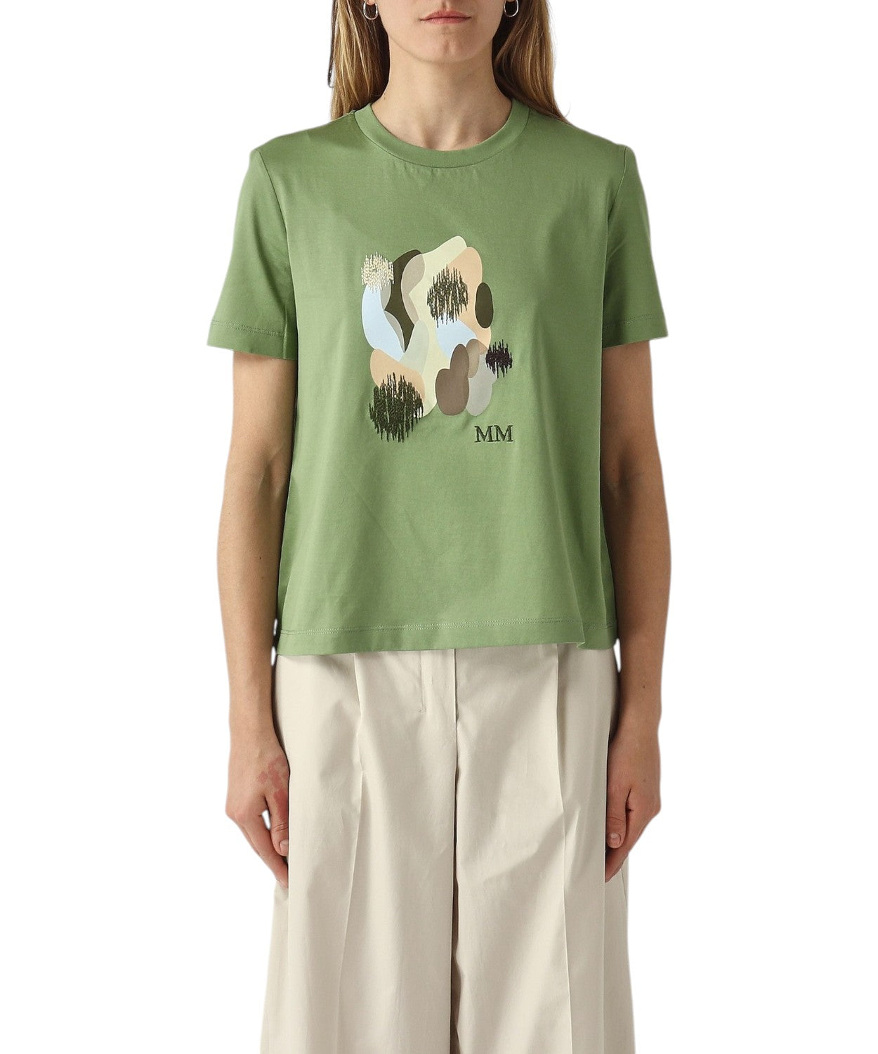 T-shirt femme en coton Licenza avec impression et logo