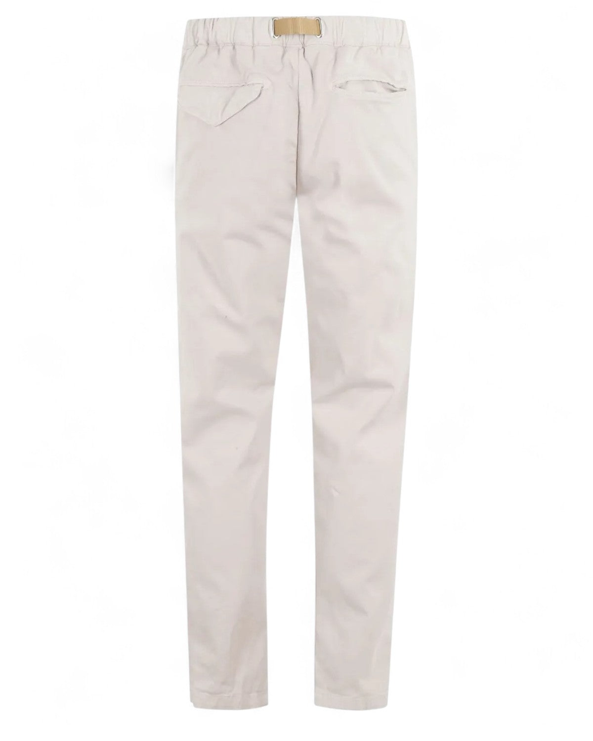 Pantaloni con vita elasticizzata e chiusura con fibbia-WHITE SAND-Pantaloni-Vittorio Citro Boutique