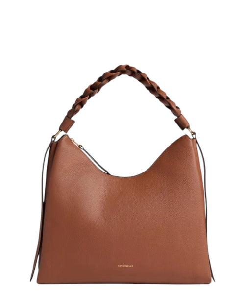 Sac Boheme Medium en cuir Double avec poignée tressée