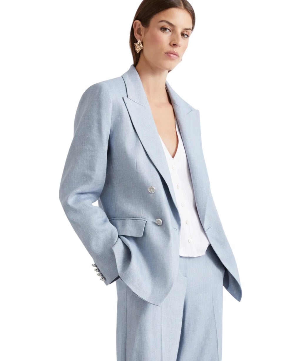 Blazer Marella BUSSOLA à double boutonnage en mélange de lin