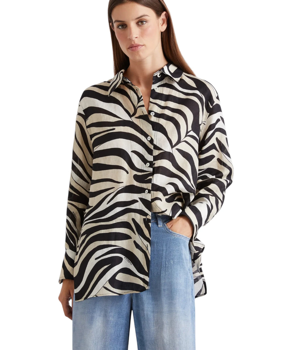 Chemise Marella en lin imprimé PERGOLA