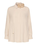Camicia Donna in Crêpe de Chine con Fiore
