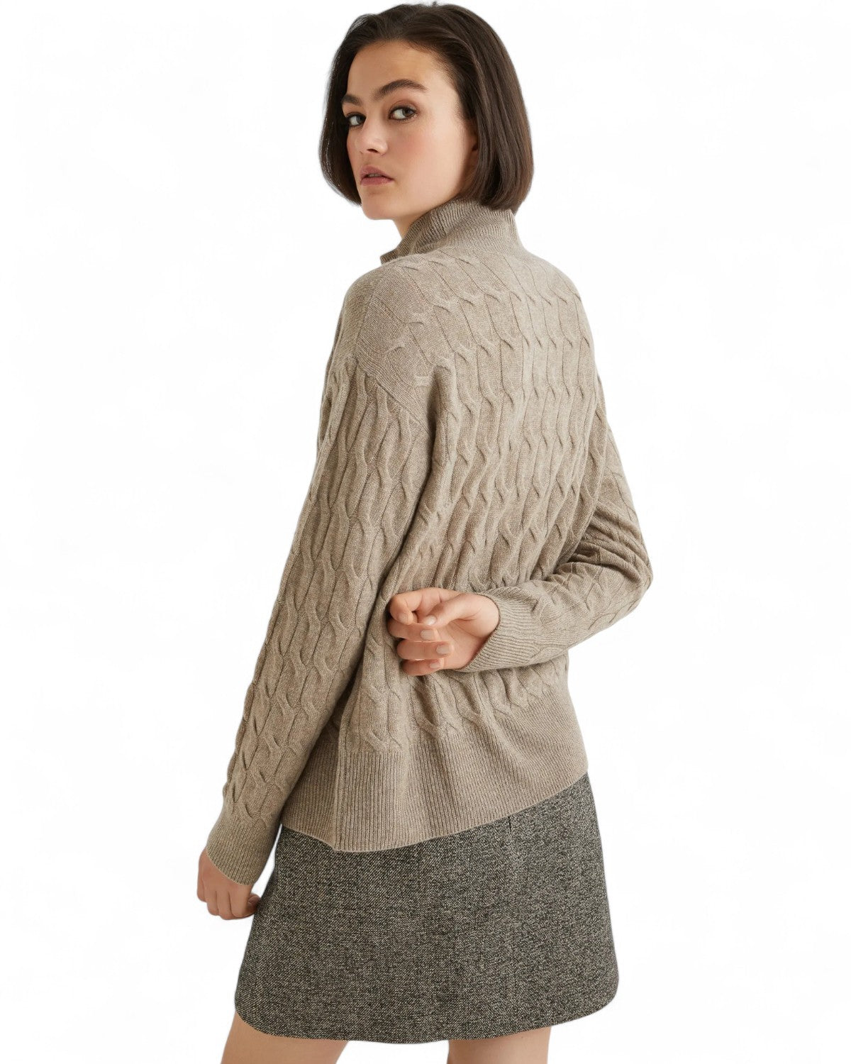 Lupetto in lana e cashmere con lavorazione a trecce-Marella-Maglieria-Vittorio Citro Boutique