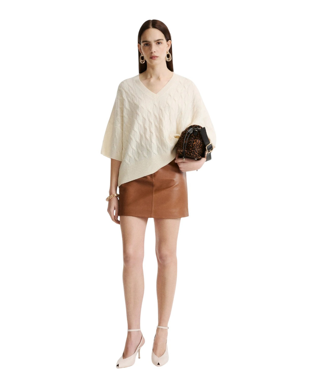 Maglia Oversize in Cashmere con Trecce