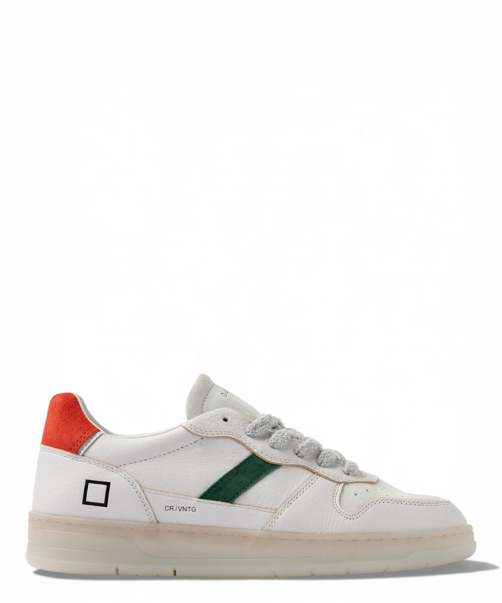 Baskets D.A.T.E. Court 2.0 Blanc Naturel-Orange