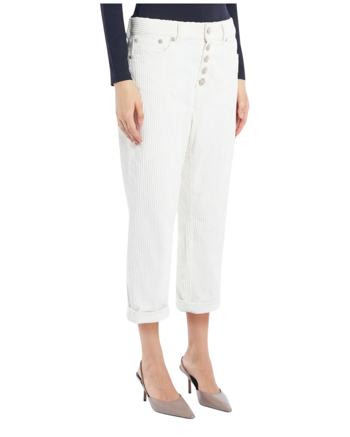 Pantaloni Koons Loose in Velluto a Coste-Dondup-Pantaloni-Vittorio Citro Boutique