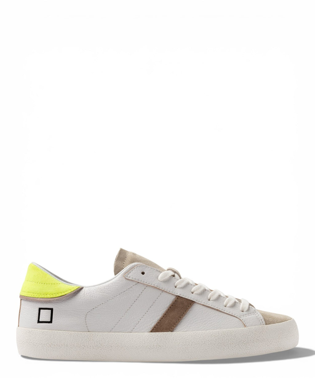 Baskets D.A.T.E. Hill Low Fluo Blanc-Jaune