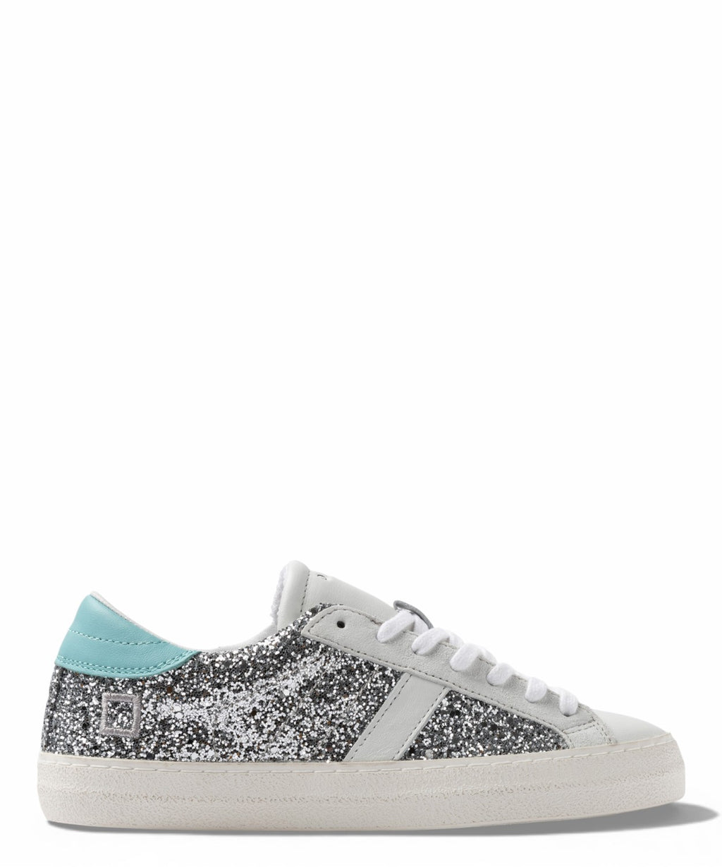 D.A.T.E. Sneakers Hill Low Glitter Argent