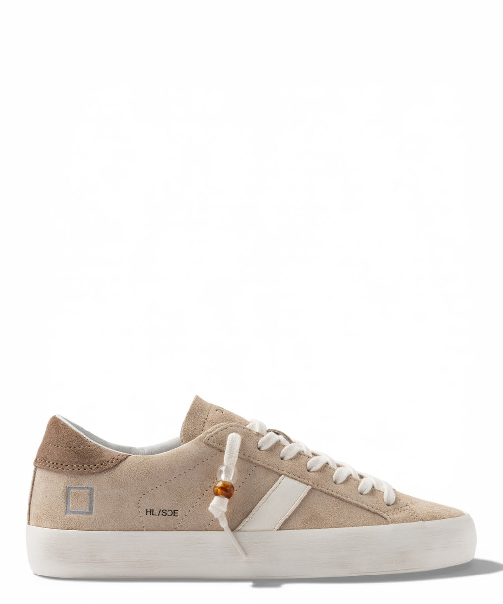 Baskets D.A.T.E. Hill Low en daim beige