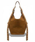Borsa Hobo in Pelle di Vitello Nocciola